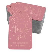 Tags de Papel Foil "Obrigado por Celebrar Comigo" para Aniversário - Inkdotpot Tags de Papel Foil "Obrigado por Celebrar Comigo" para Aniversário - Inkdotpot
