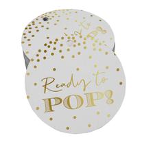 Tags de Papel Foil "Pronto para Nascer" para Lembrancinha de Chá de Bebê - Inkdotpot Tags de Papel Foil "Pronto para Nascer" para Lembrancinha de Chá de Bebê - Inkdotpot