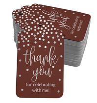 Tags de Papel Metalizado "Obrigado por Celebrar Comigo" para Aniversário - Inkdotpot Tags de Papel Metalizado "Obrigado por Celebrar Comigo" para Aniversário - Inkdotpot