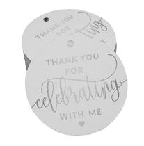 Tags de Papel para Lembrança de Aniversário "Obrigado por Celebrar Comigo" com Foil - Inkdotpot Tags de Papel para Lembrança de Aniversário "Obrigado por Celebrar Comigo" com Foil - Inkdotpot