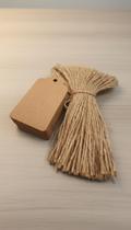 Tags Kraft Produto Artesanal 100 Unidades Com Cordão Tags Kraft Produto Artesanal 100 Unidades Com Cordão