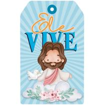 Tags Páscoa Litoarte - Ele Vive (05UN)