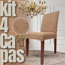 Tailandesa - Kit 4 Capas de Cadeira Linha Gold - Caramelo