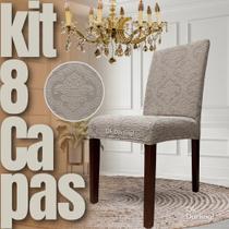 Tailandesa - Kit 8 Capas de Cadeira Linha Gold - Greige