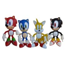 Tails Sonic Azul Sonic Vermelho Sonic Preto - 4 Bonecos