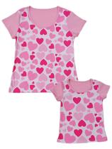 Tal Mãe Tal Filha Camisetas Adulto e Infantil Estampa Corações Tal Mãe Tal Filha Camisetas Adulto e Infantil Estampa Corações