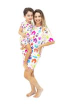 Tal Mãe Tal Filha(o) Pijama Feminino Curto e Infantil Alegria