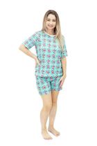 Tal Mãe Tal Pet Pijama Feminino Curto e Roupa Pet Macaquinhos