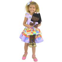 Tal Menina Tal Boneca Negra Nina - Vestido Pop It -1 a 10 anos