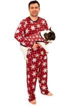 Tal Pai Tal Pet Pijama Masculino Longo e Roupa Pet Natal Flocos de Neve