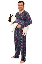 Tal Pai Tal Pet Pijama Masculino Longo e Roupa Pet Natal Love - Alegria de Montar