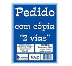 Talão Bloco de Pedido 2 vias 21,3x16,3cm 40x2 Folhas - Tamoio