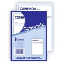 Talão de Comanda Jornal 50 Folhas 80MM X 110MM - Pacote com 20