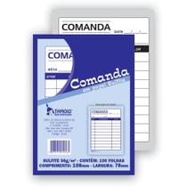 Talão de Comanda Sulfite 100 Folhas 80X110MM Pacote com 20