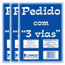Talão de Pedido 1/18 3 Vias 3x25 Folhas PT 20 - Tamoio Talão de Pedido 1/18 3 Vias 3x25 Folhas PT 20 - Tamoio
