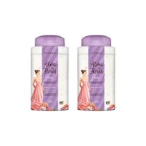 Talco Alma De Flores 100g Essencia Baunilha-Kit C/2un