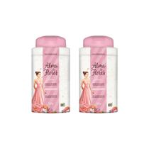 Talco Alma De Flores 100G Essencia Jasmim-Kit C/2Un