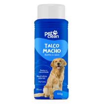 Talco Banho a Seco Macho Pet Clean 100g para Cães