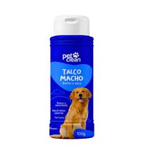Talco Banho a Seco p/ Cães e Gatos Macho 100g Pet Clean Talco Banho a Seco p/ Cães e Gatos Macho 100g Pet Clean