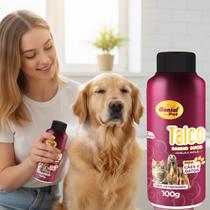 Talco Banho Seco Pet Avelã Cereja Cachorro Gato 100gr Oferta Talco Banho Seco Pet Avelã Cereja Cachorro Gato 100gr Oferta