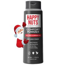 Talco Conforto HAPPY NUTS - Antiirritante e Desodorante (180ml) - Sem Perfume