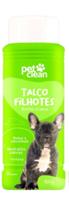 Talco Filhotes Banho a Seco p/ Cães e Gatos anti odor Pet Clean 100g Talco Filhotes Banho a Seco p/ Cães e Gatos anti odor Pet Clean 100g