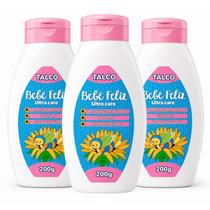 Talco Infantil Bebê Feliz 200g Pele Seca e Protegida com Toque Suave Talco Infantil Bebê Feliz 200g Pele Seca e Protegida com Toque Suave
