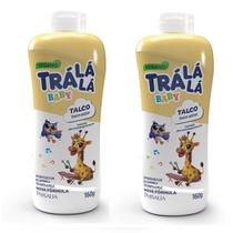 Talco Infantil Trá Lá Lá Baby Bem Estar 160g - Kit com 2 unid.