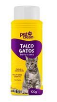 Talco para gatos Banho a seco anti odor Pet Clean 100g
