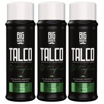 Talco Pó Ultrafino Big Barber 140g Profissional Caixa Com 3 Unidades