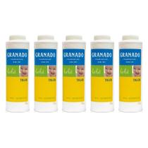 talco tradicional granado para bebê previne alergias assaduras combo 5x100g