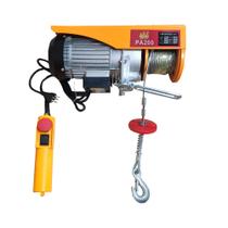 Talha Guincho Elétrico PA200 - 100 a 200kgs, 220V, 6/12 Metros Cabo de Aço, sem Troler