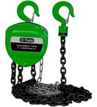 Talha Manual 1 Tonelada 1000 Kg Com Corrente 5 Metros Trato