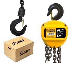 Talha Manual 1 Tonelada 1000kg Com Corrente 5 Metros Freio Duplo Ts1500 Start