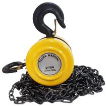 Talha Manual 2 Toneladas 2000 kg com Corrente 3 Metros Elevação Talha Manual 2 Toneladas 2000 kg com Corrente 3 Metros Elevação