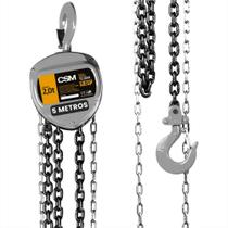 Talha Manual Corrente 2 Toneladas Elevação 5 Metros CSM Levantar Erguer Içar Até 2000kg Industrial