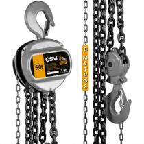 Talha Manual Corrente 5 Toneladas Elevação 8 Metros CSM Levantar Erguer Içar Até 5000kg Industrial