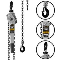 Talha Manual de Corrente Catraca Alavanca 750kg 1,5 Metros Levantar Peso Elevação Erguer Carga CSM