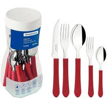Talher Faqueiro Leme 20pc Inox Vermel Talher Faqueiro Leme 20pc Inox Vermel