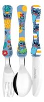 Talher Infantil Disney Aço Inox Colher Garfo Faca Simonaggio Stitch
