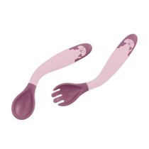 Talher Infantil Dobrável Silicone Macio Rosa Clingo Talher Infantil Dobrável Silicone Macio Rosa Clingo