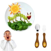 Talher Infantil Inox Personagens Introdução Alimentar - Art House Kids