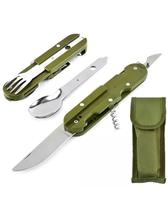 Talher Militar com Canivete Tático - Conjunto Completo para Sobrevivência e Escalada Talher Militar com Canivete Tático - Conjunto Completo para Sobrevivência e Escalada