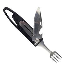 Talher Multifuncional Chaveiro Camping Sobrevivência Preto Talher Multifuncional Chaveiro Camping Sobrevivência Preto