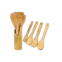 Talheres Com Base de Bambu 5 pcs 28 cm