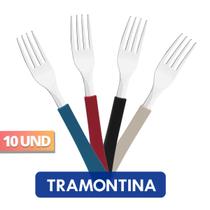 Talheres Cozinha Garfo de Mesa Aço Inox Tramontina c/ 10 Pçs