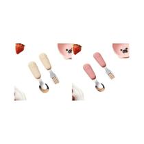 Talheres De Aço Inoxidável Estilo Patas De Urso Colheres E Garfos De Cabo Curto Para Crianças