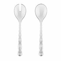Talheres de salada guzzini em acrílico vanity aria 27,5cm clear 129600ar00
