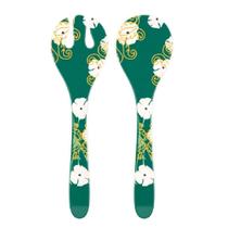 Talheres de salada guzzini fusion 28cm em melamina verde 28193852