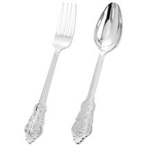 Talheres descartáveis BuCla Silver Plastic 200 unidades
